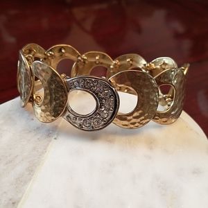 Gold tone with rhinestone bracelet